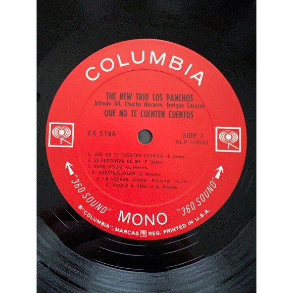 The New Trio Los Panchos Que No Te Cuenten Cuentos LP Columbia 5186 Mono VG+ - Picture 5 of 7